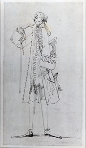 Carlo Maria Broschi, "Farinelli" (blæk på papir)